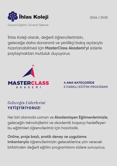 MasterClass Akademi ile Geleceğin Liderlerini Yetiştiriyoruz