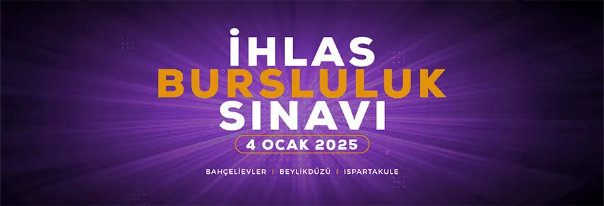 İhlas Koleji Bursluluk Sınavı 5 Ocak 2025 tarihinde yapılacak.